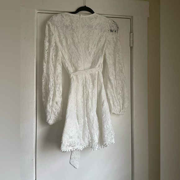 Saints + Secrets White Lace Mini Tie up Dress Size Small NWT - Picture 9 of 11